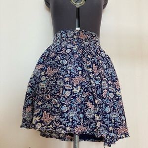 Blue Floral Skirt